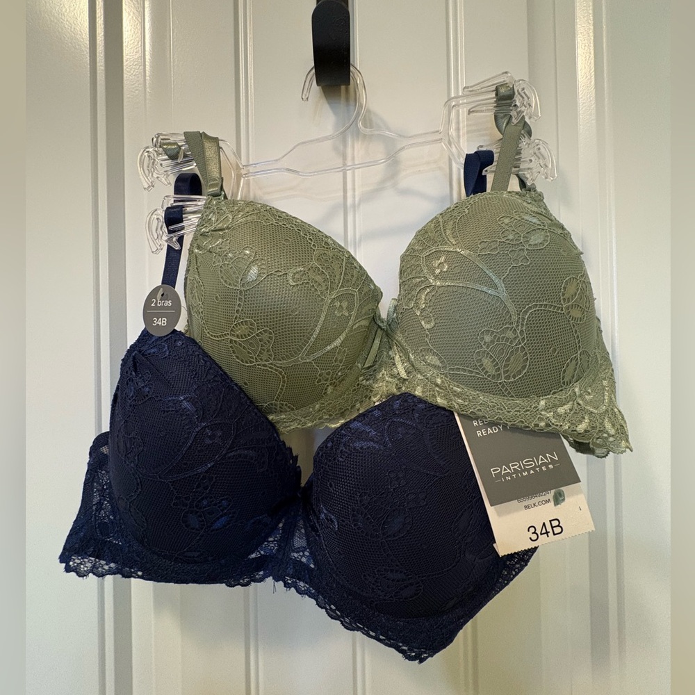 New with Tags Parisian Cushion Push Up Contour Bras -Two Pack